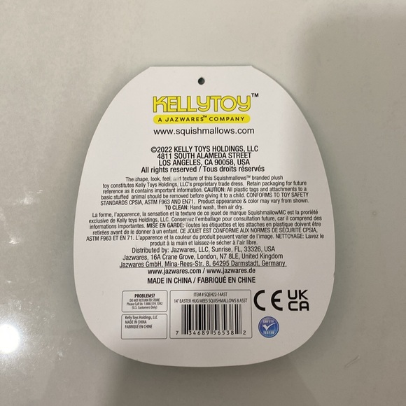 Squishmallows - Hug Mees 14” Bop - Pink Bunny - Picture 8 of 8